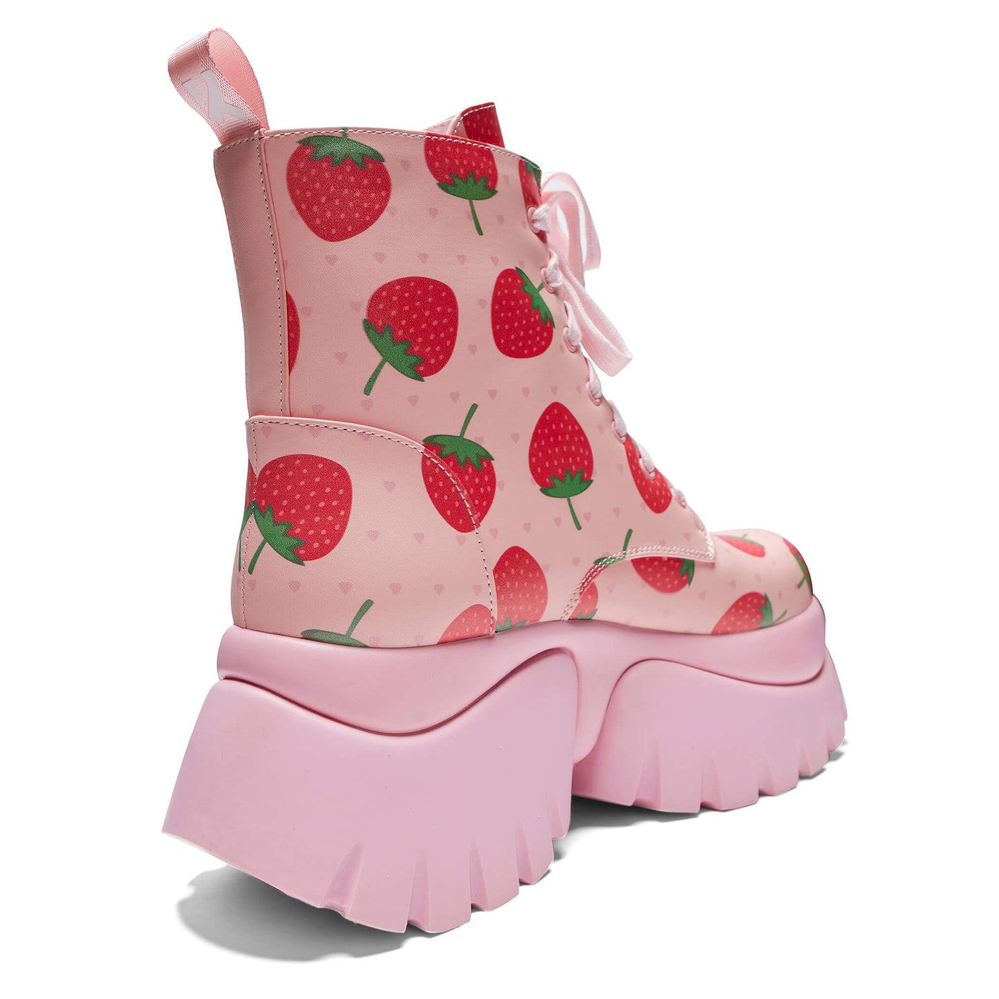 Strawberry Shortcake Pink Vilun Boots - Ankle Boots - KOI Footwear - Pink - Back Detail