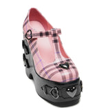Sweet Apathy Plaid Wedge Mary Janes_3