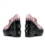Sweet Apathy Plaid Wedge Mary Janes_6