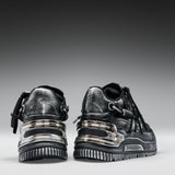 Metamorphosis Distressed Platform Trainers - Charcoal