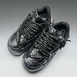 Metamorphosis Distressed Platform Trainers - Charcoal