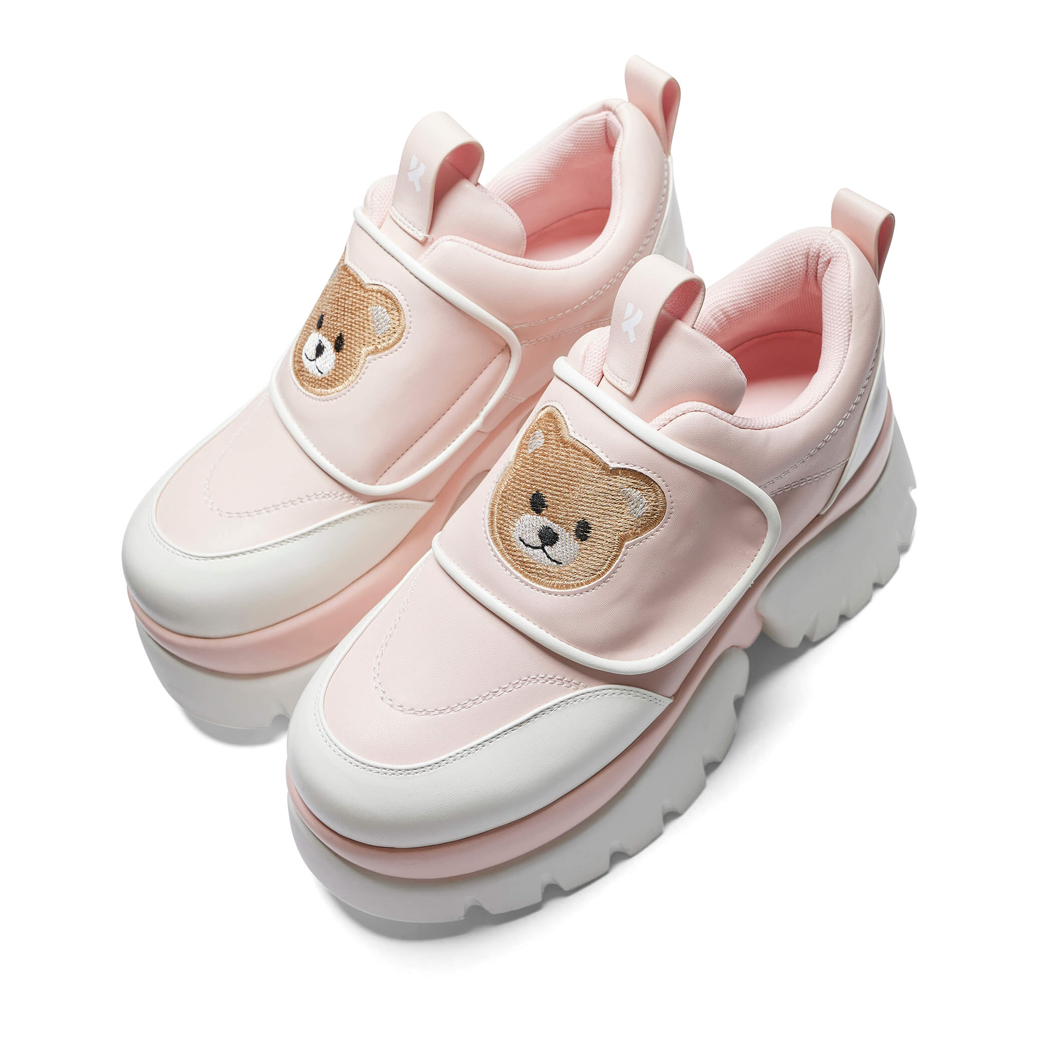 Teddy Sura Pink Vilun Platform Trainers - Trainers - KOI Footwear - Pink - Side Top View