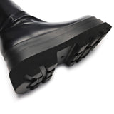 The Elevation Plus Size Thigh High Boots - Long Boots - KOI Footwear - Black - Sole View