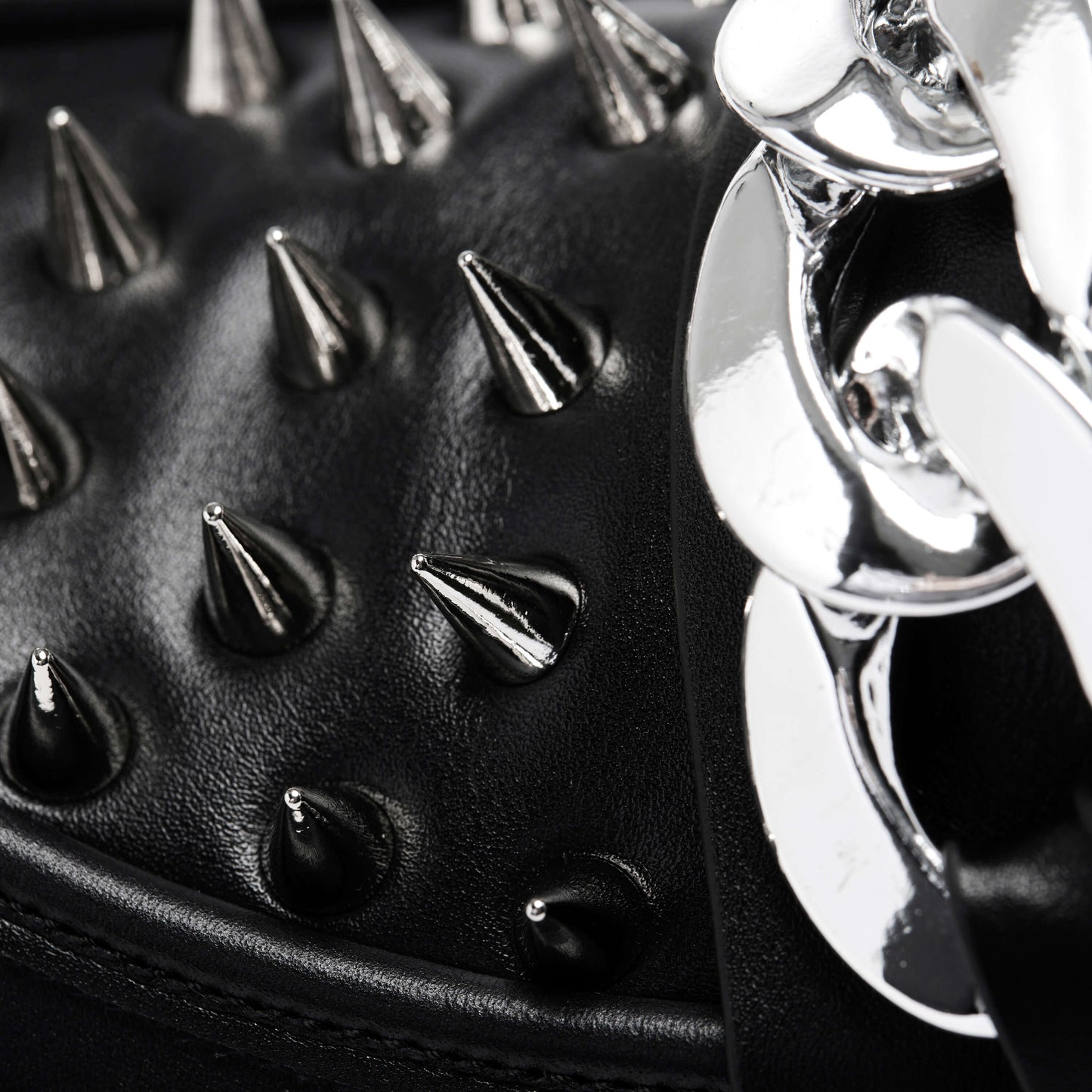 The Grave Warden Men's Spiked Loafers - Shoes - KOI Footwear - Black - Spikes Detail