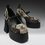 The Hound Tapestry Platform Heels