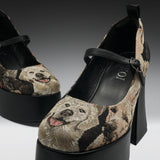 The Hound Tapestry Platform Heels