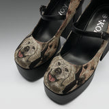 The Hound Tapestry Platform Heels