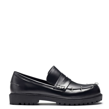 The Kaiden Pierced Men's Loafers - Shoes - KOI Footwear - Black - Main View