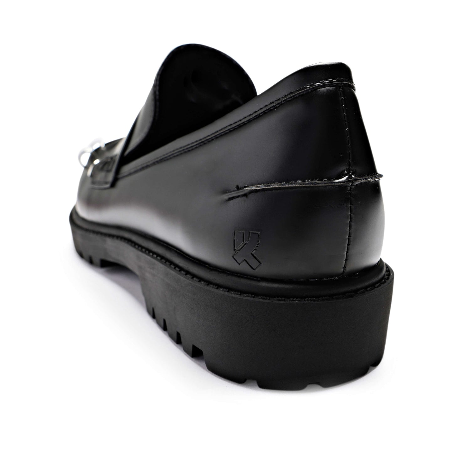 The Kaiden Pierced Men's Loafers - Shoes - KOI Footwear - Black - Back Detail