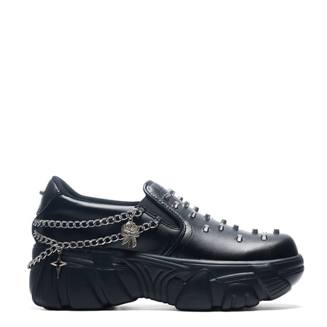 The Summoner Mystic Charm Chunky Slip Ons - Black - Shoes - KOI Footwear - Black - Main View