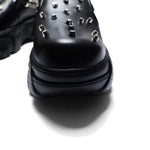 The Summoner Mystic Charm Chunky Slip Ons - Black - Shoes - KOI Footwear - Black - Front View