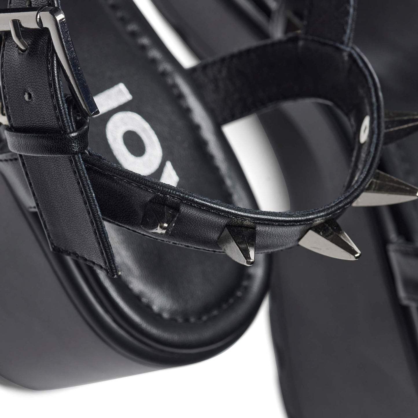 The Swordslayer Chunky Sandals - Black - Koi Footwear - Back Detail