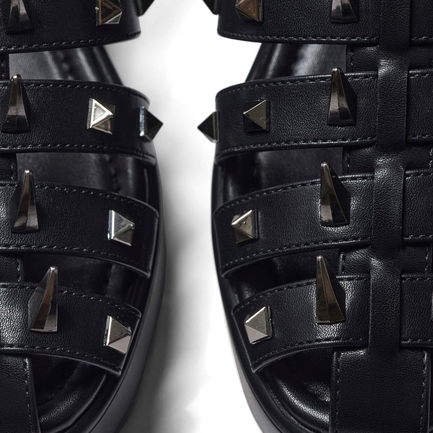 The Swordslayer Chunky Sandals - Black - Koi Footwear - Spikes Details