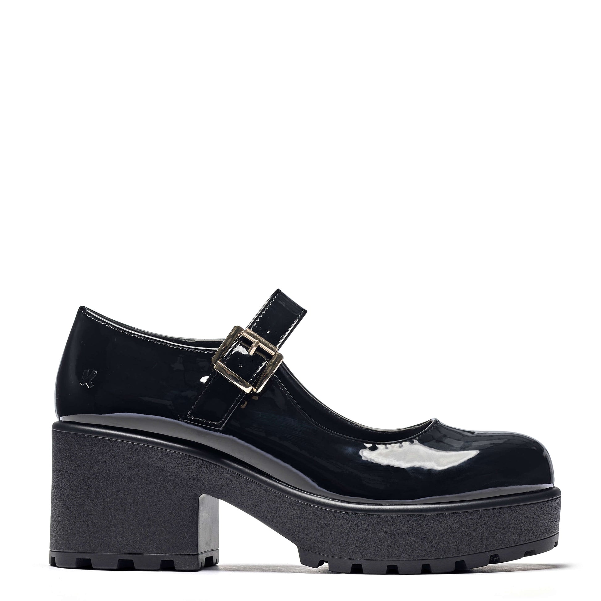 TIRA Black Mary Jane Shoes 'Patent Edition' - Mary Janes - KOI Footwear - Black Patent - Side View