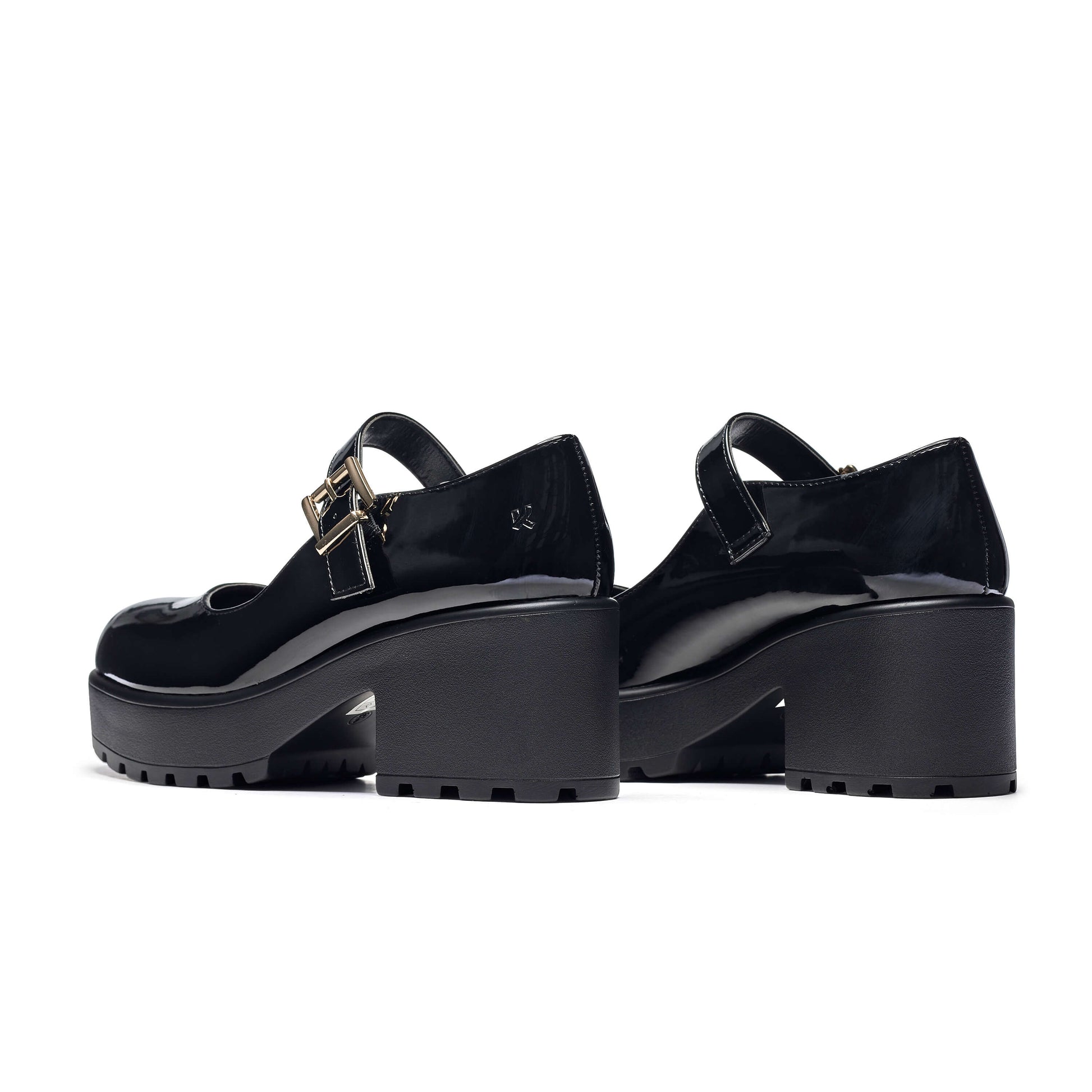 TIRA Black Mary Jane Shoes 'Patent Edition' - Mary Janes - KOI Footwear - Black Patent - Back View