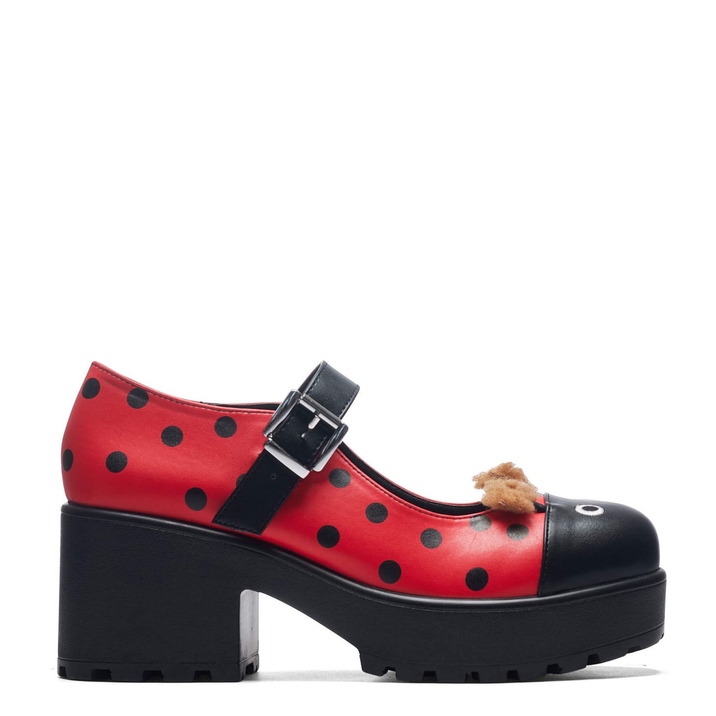 Tira Mary Janes 'Lucky Ladybird Edition' - Mary Janes - KOI Footwear - Red - Side View