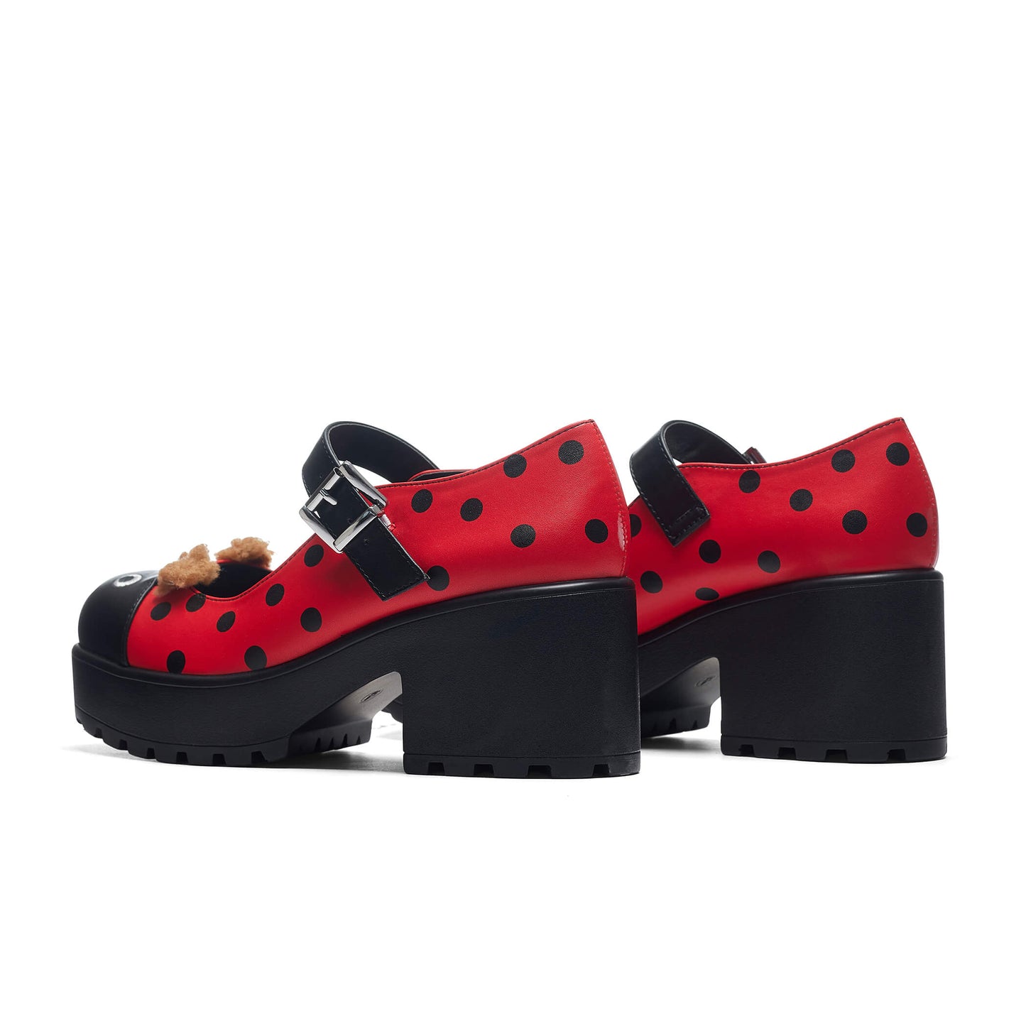 Tira Mary Janes 'Lucky Ladybird Edition' - Mary Janes - KOI Footwear - Red - Back View