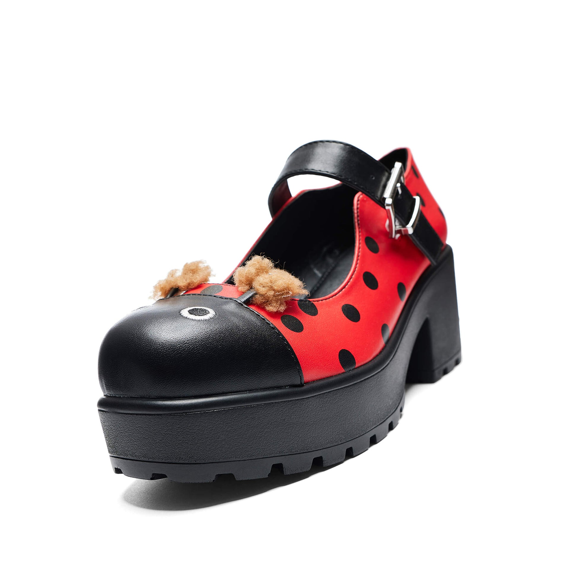 Tira Mary Janes 'Lucky Ladybird Edition' - Mary Janes - KOI Footwear - Red - Front Detail