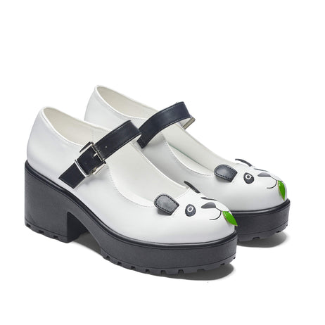 Tira Mary Jane Shoes 'Pondering Panda Edition' - Black & White - KOI Footwear - Main View