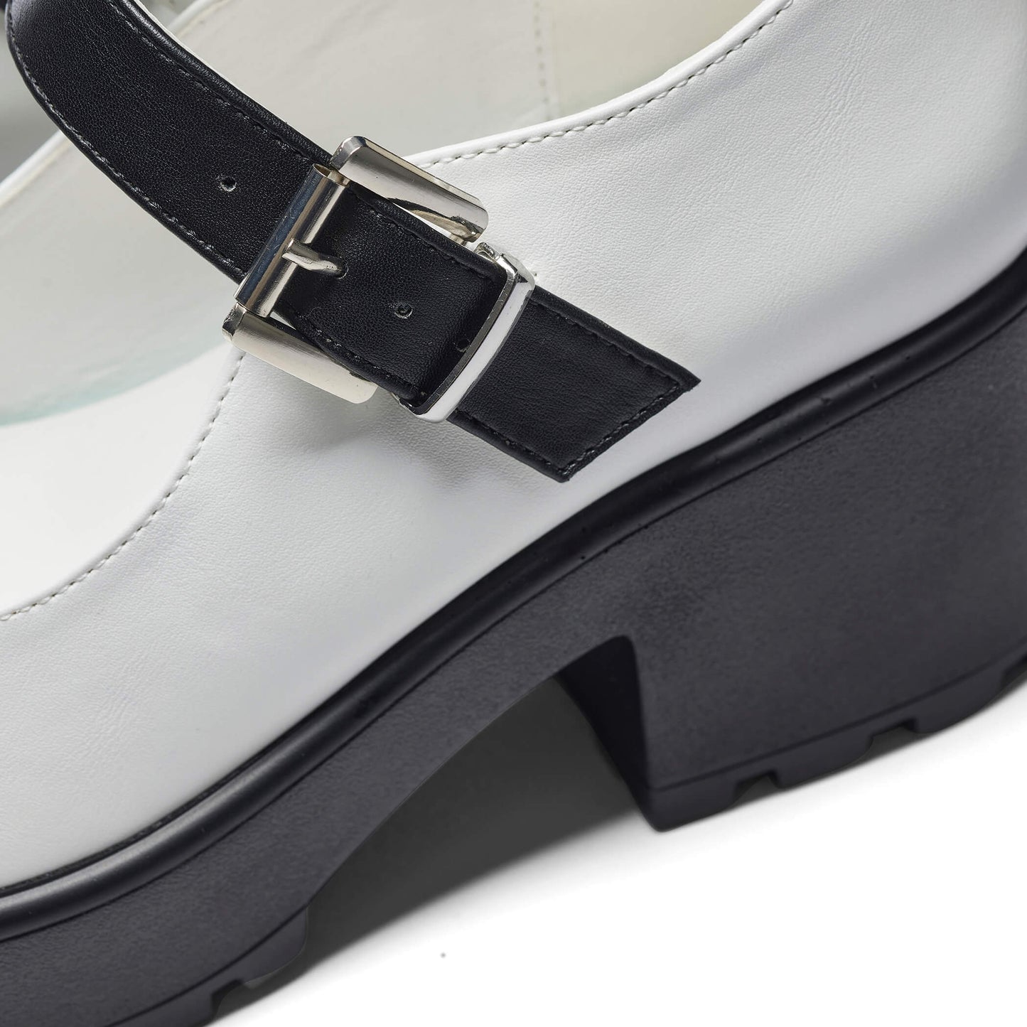 Tira Mary Jane Shoes 'Pondering Panda Edition' - Black & White - KOI Footwear - Buckle Details