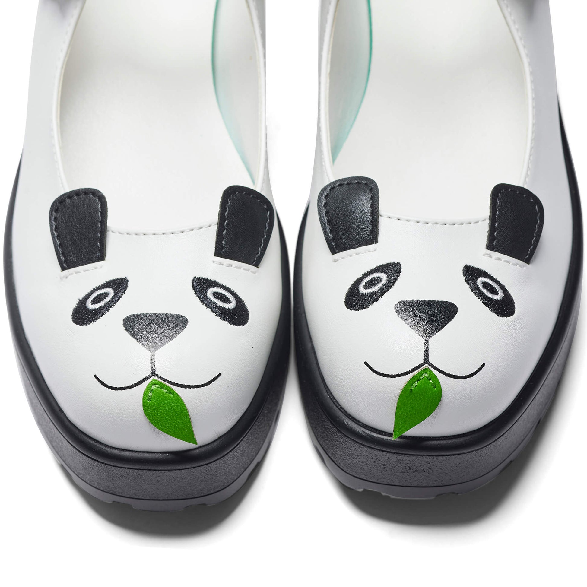Tira Mary Jane Shoes 'Pondering Panda Edition' - Black & White - KOI Footwear - Top Front Details