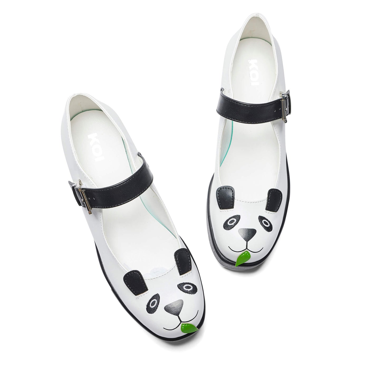 Tira Mary Jane Shoes 'Pondering Panda Edition' - Black & White - KOI Footwear - Top View
