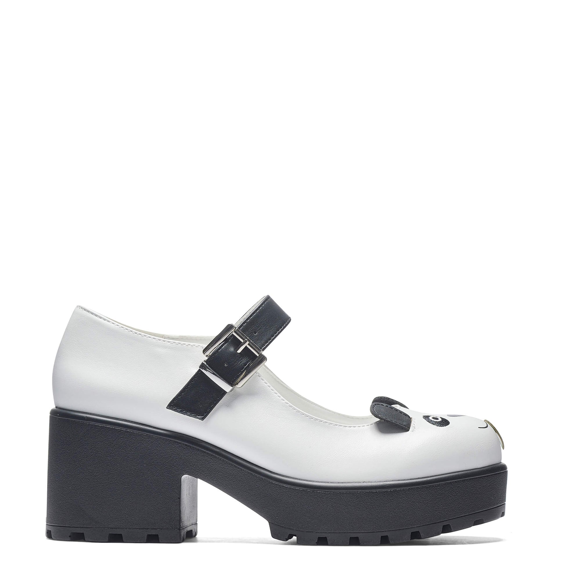 Tira Mary Jane Shoes 'Pondering Panda Edition' - Black & White - KOI Footwear - Side View