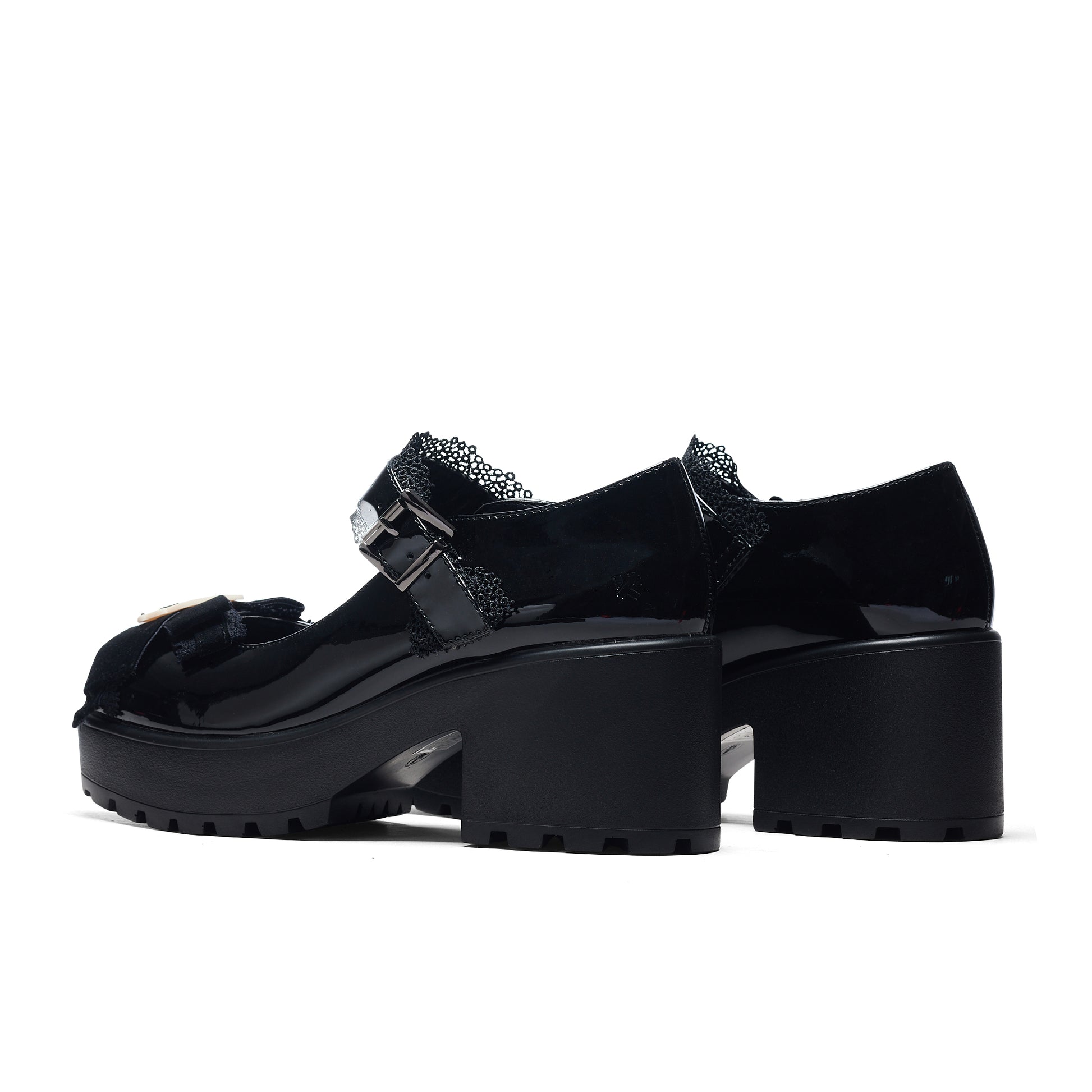 Tira Gothic Mary Janes 'Witch Baby Edition' - Mary Janes - KOI Footwear - Black - Back View
