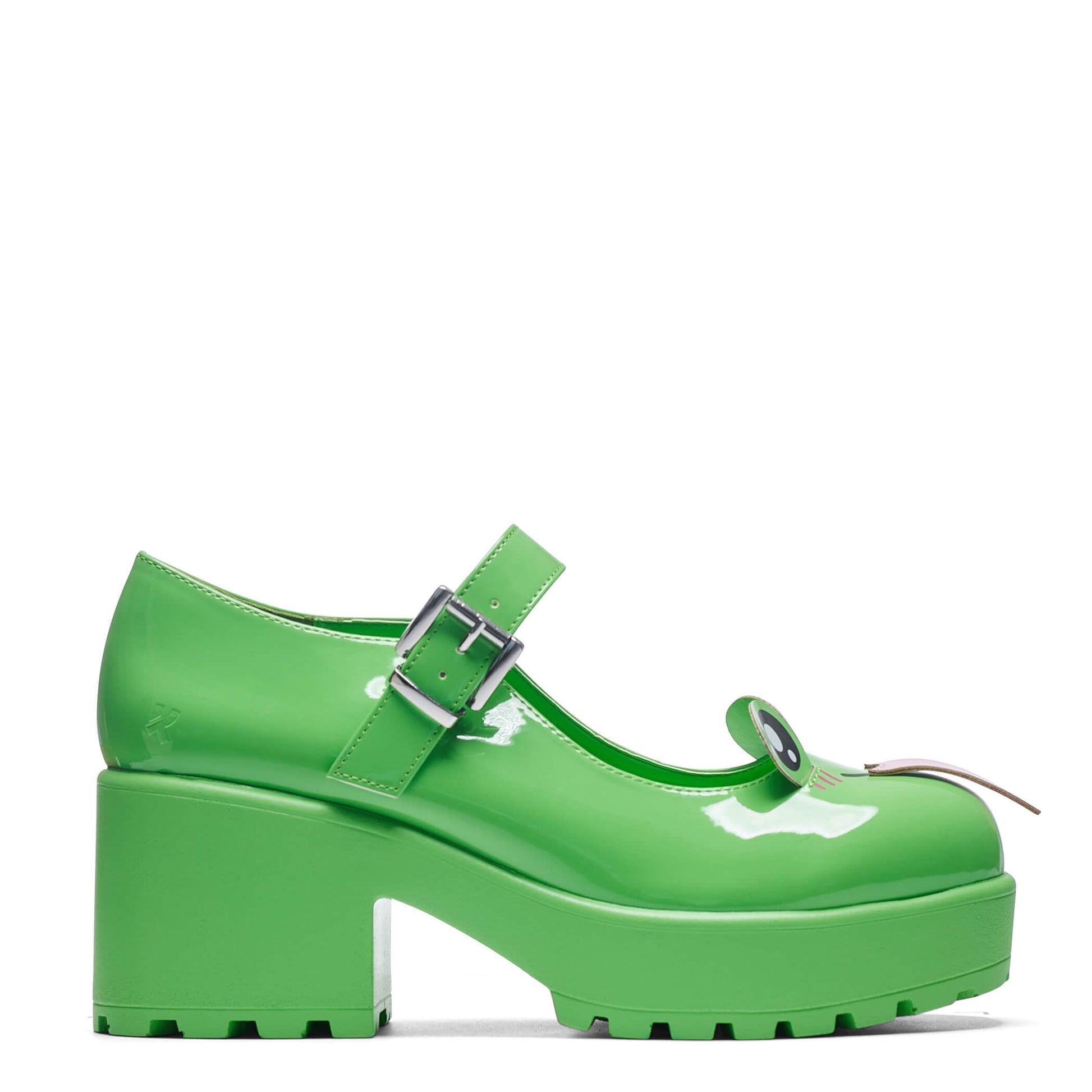 Tira Mary Jane Shoes ‘Cheeky Frog Edition’ - Mary Janes - KOI Footwear - Green - Front View