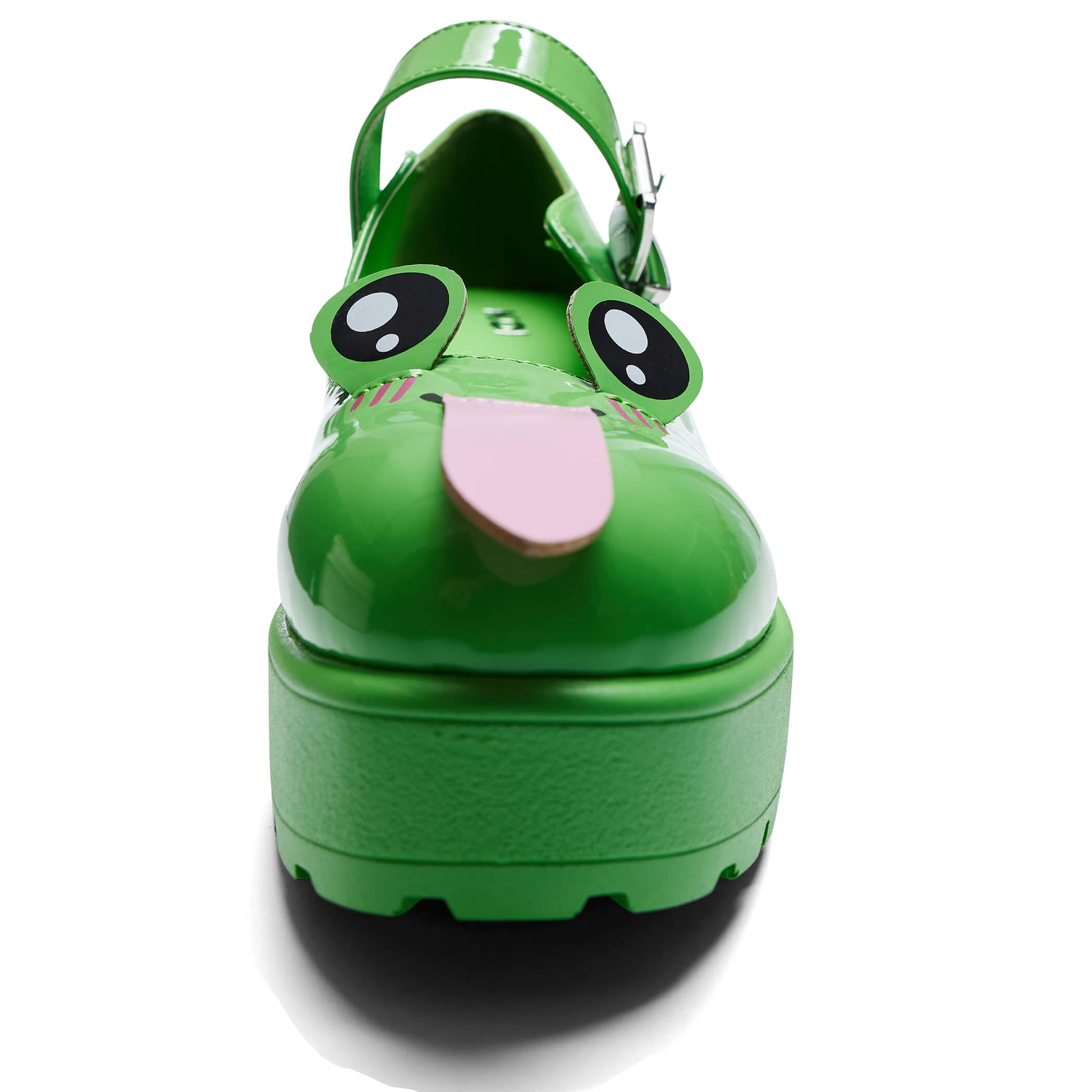 Tira Mary Jane Shoes ‘Cheeky Frog Edition’ - Mary Janes - KOI Footwear - Green - Platform Detail