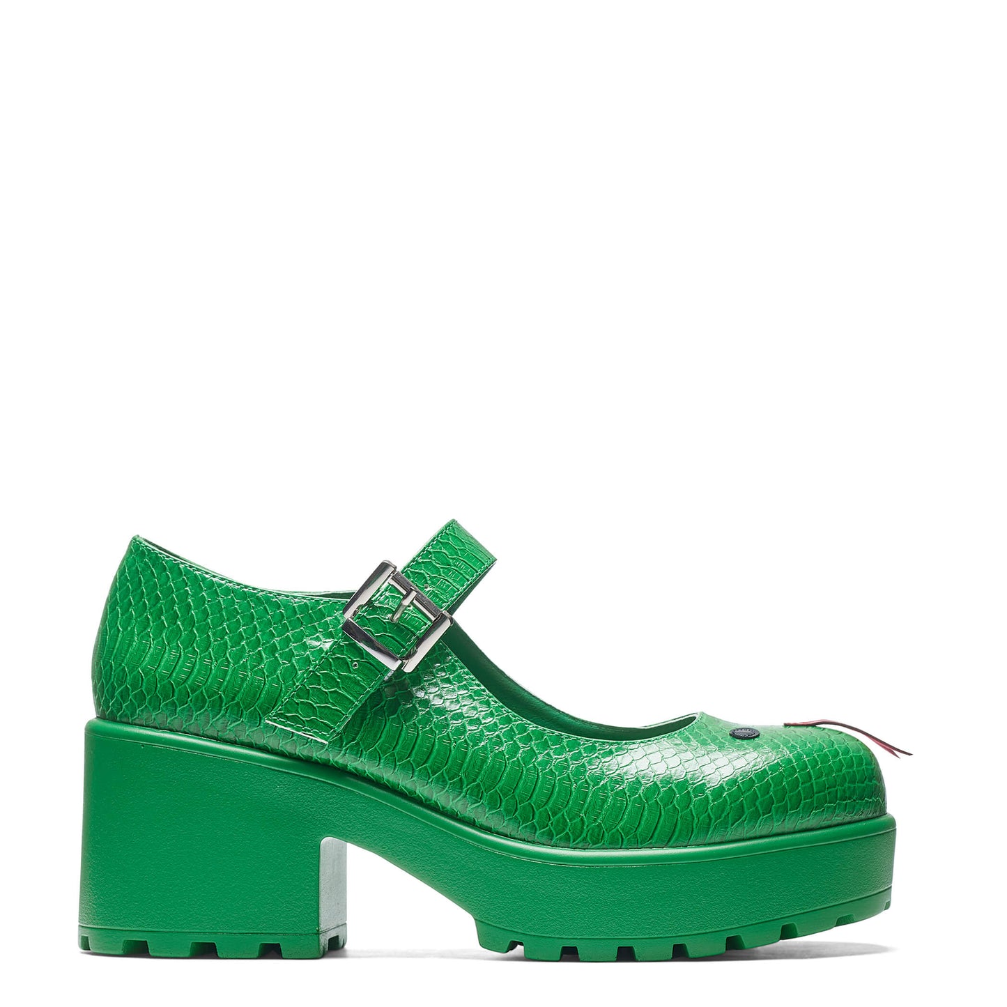 Tira Mary Janes Shoes 'Sassy Snake Edition' - Green - KOI Footwear - Side View