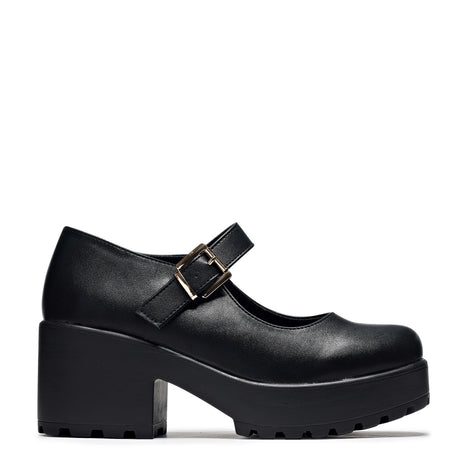 Tira Mary Jane Shoes 'Faux Leather Edition' - Mary Janes - KOI Footwear - Black - Main View