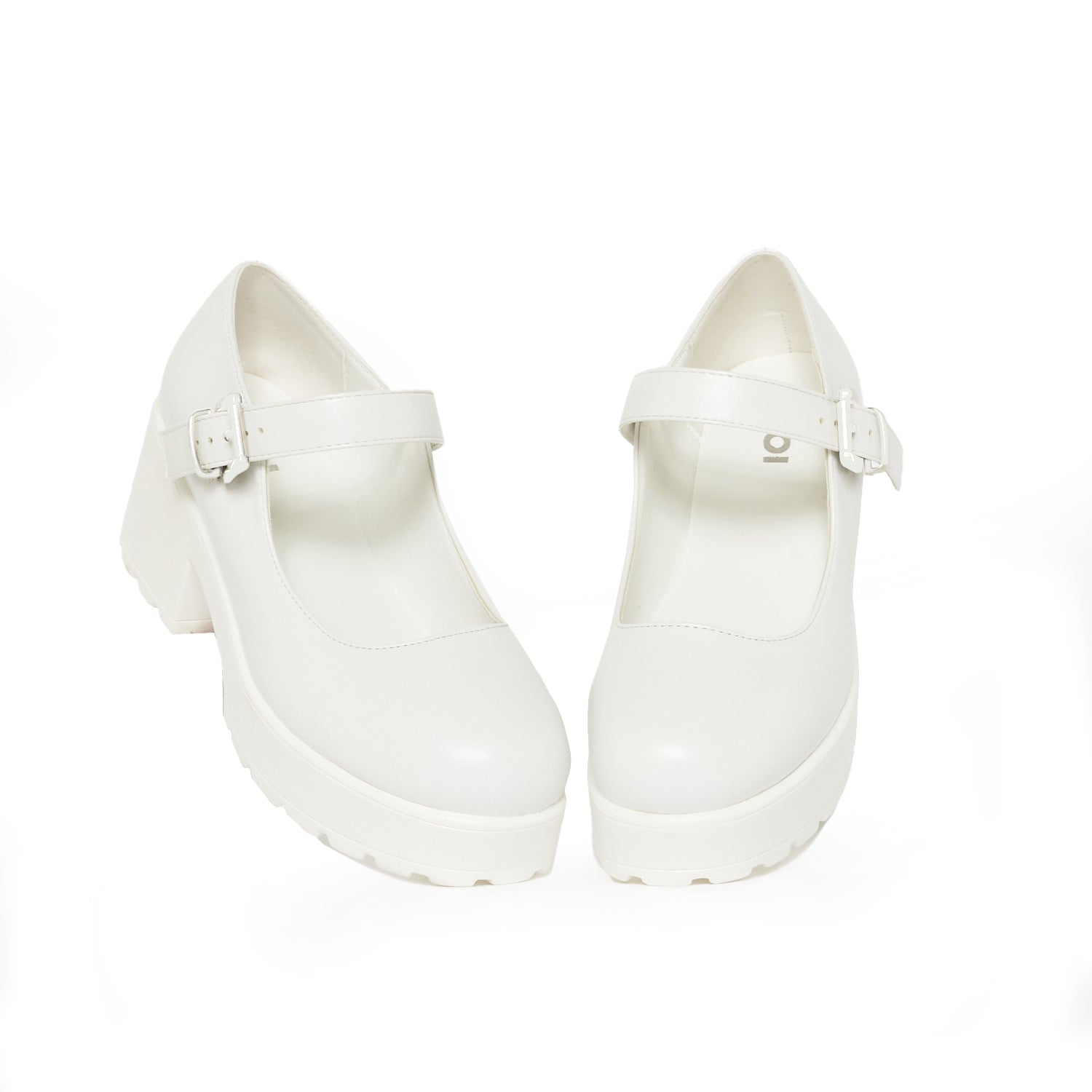 Tira Mary Jane Shoes 'White Washout Edition' - Mary Janes - KOI Footwear - White - Front Detail