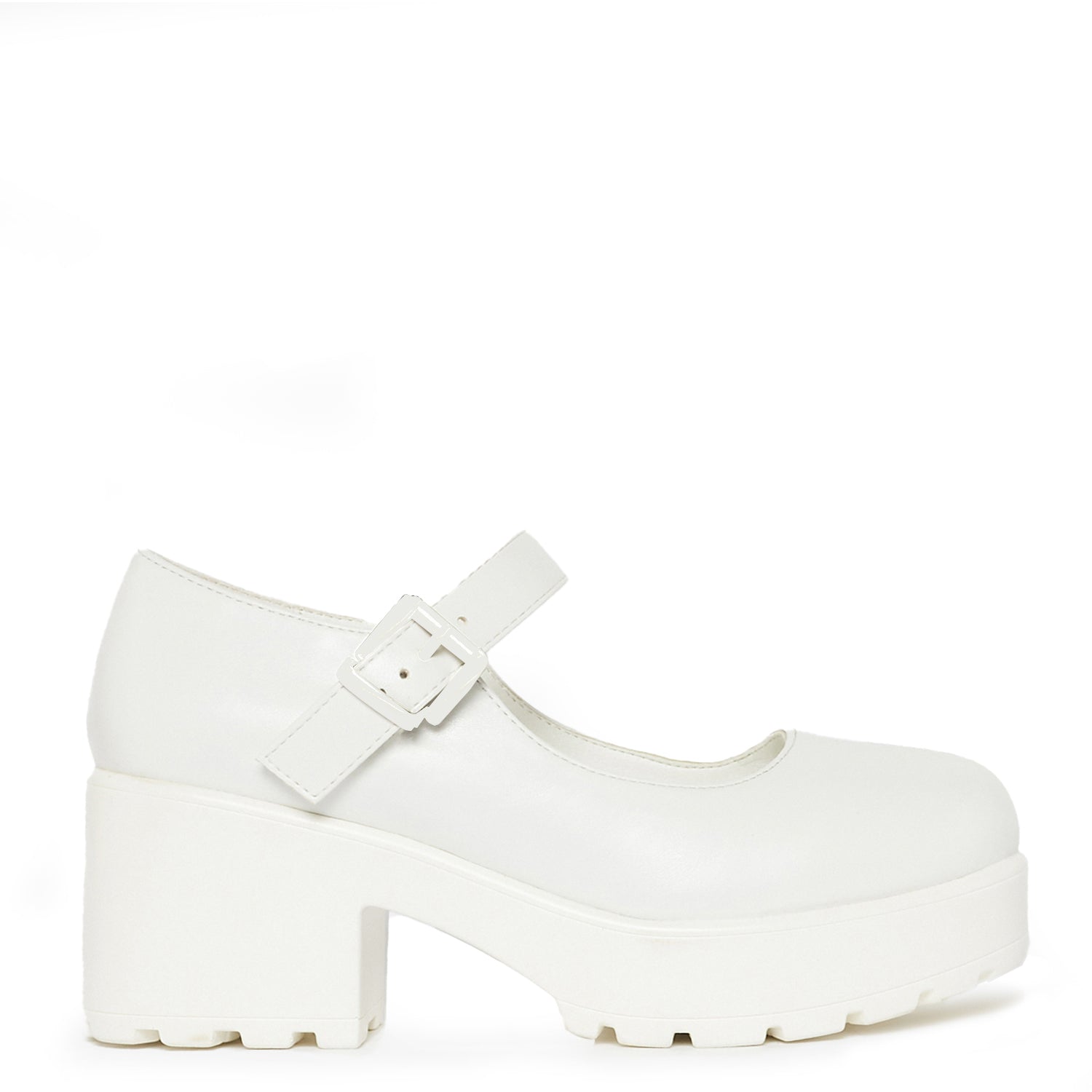 Tira Mary Jane Shoes 'White Washout Edition' - Mary Janes - KOI Footwear - White - Side View