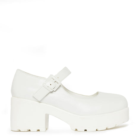 Tira Mary Jane Shoes 'White Washout Edition' - Mary Janes - KOI Footwear - White - Main View