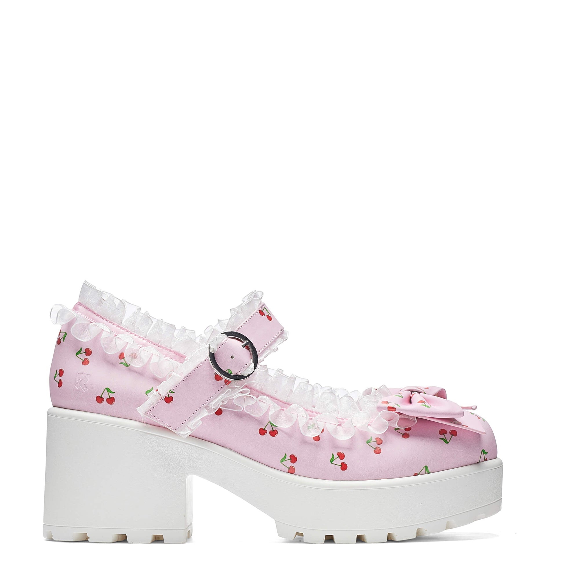 Tira Mary Janes Shoes 'Pink Cherry Bakewell Edition' - Mary Janes - KOI Footwear - Pink - Side View