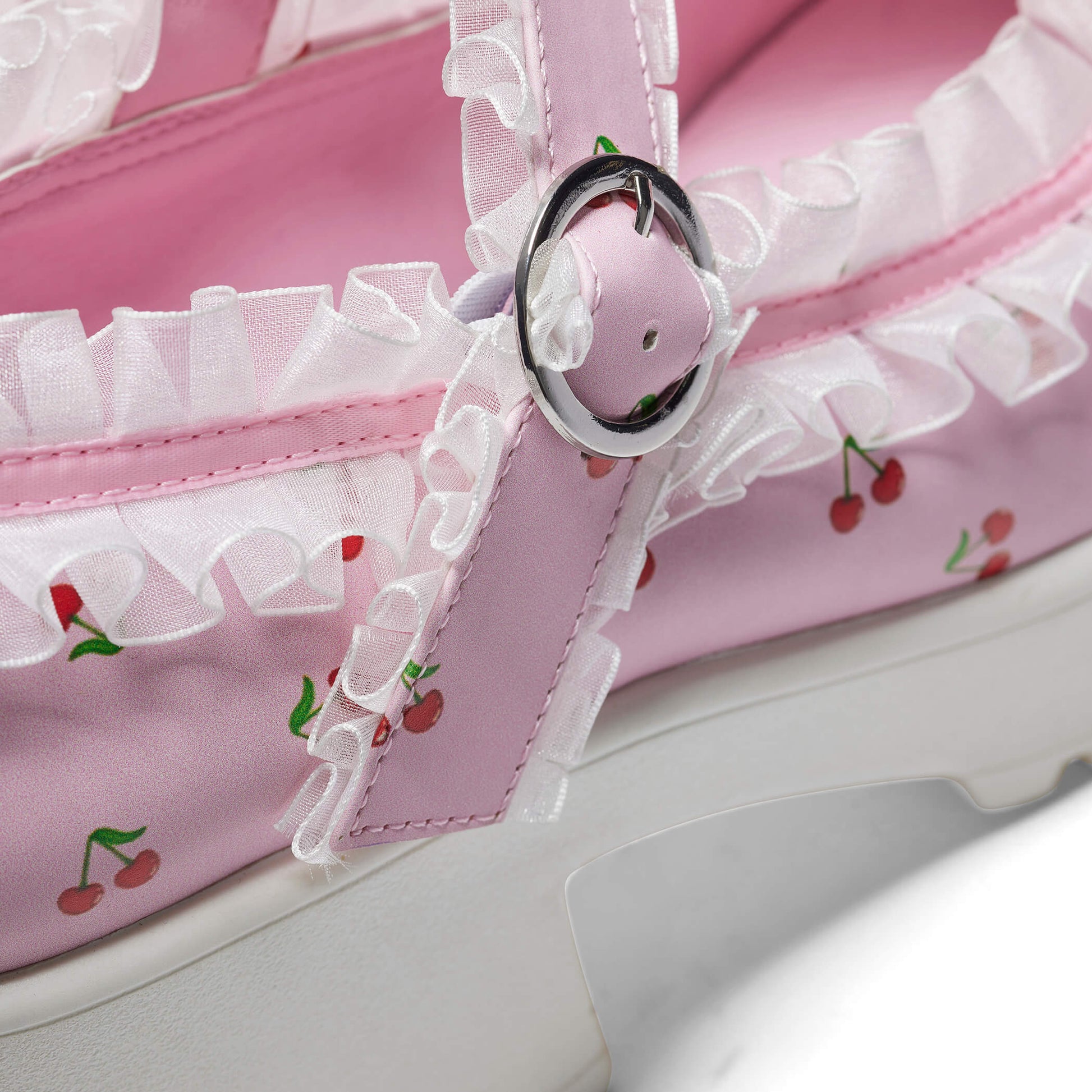 Tira Mary Janes Shoes 'Pink Cherry Bakewell Edition' - Mary Janes - KOI Footwear - Pink - Buckle Detail