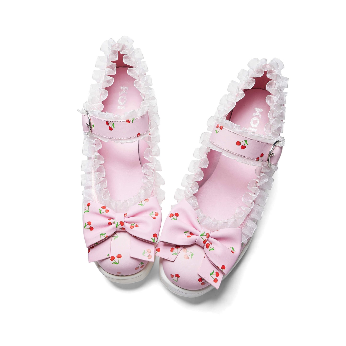 Tira Mary Janes Shoes 'Pink Cherry Bakewell Edition' - Mary Janes - KOI Footwear - Pink - Top View