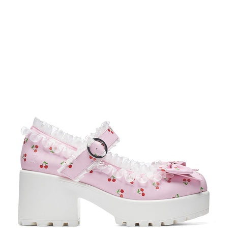 Tira Mary Janes Shoes 'Pink Cherry Bakewell Edition' - Mary Janes - KOI Footwear - Pink - Main View