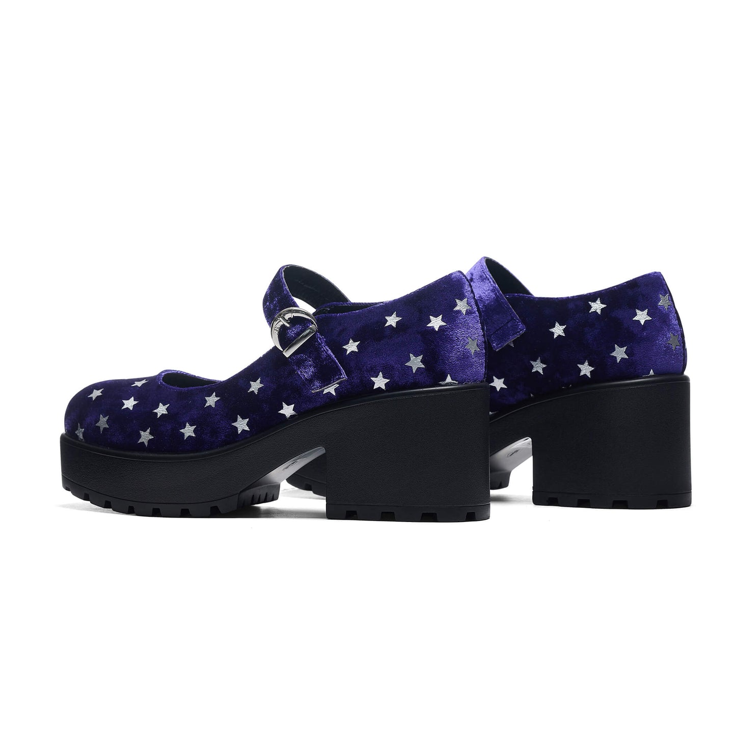 Tira Spellbound Purple Mary Janes 'Celestial Dusk Edition' - Mary Janes - KOI Footwear - Purple - Back View