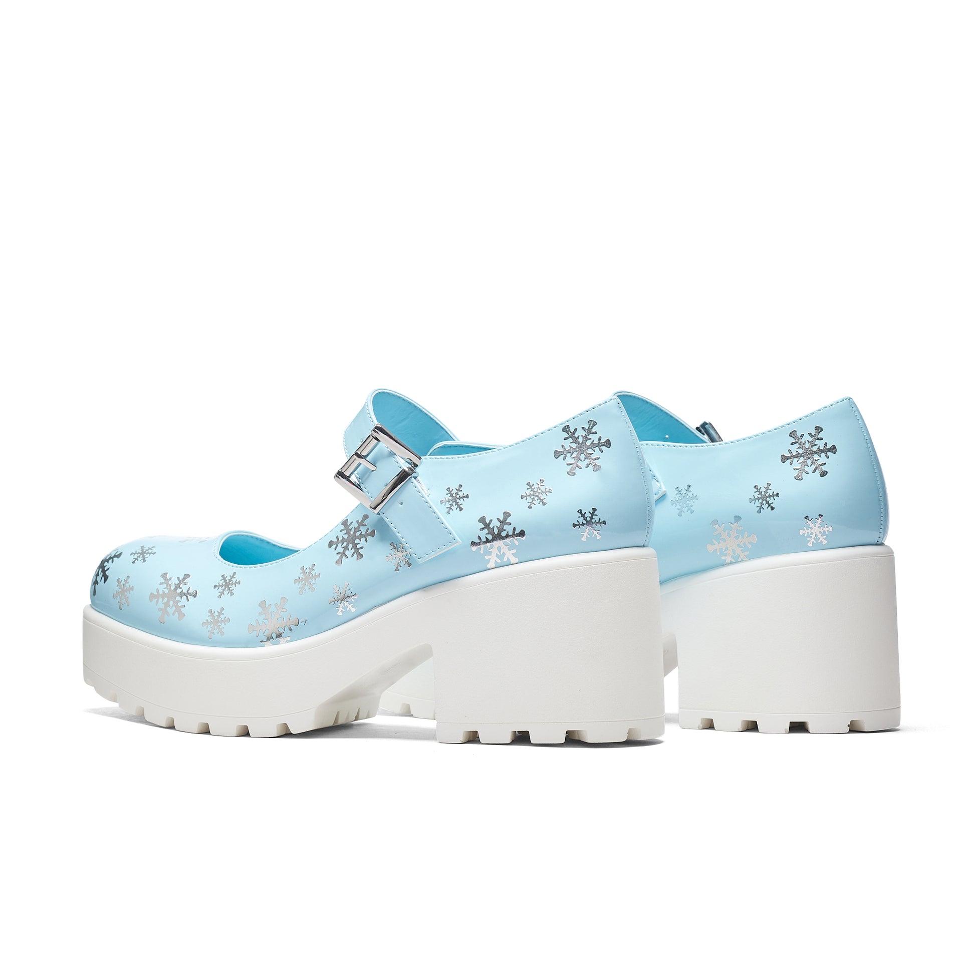 Tira Blue Mary Janes ' Frosty Kisses Edition' - Mary Janes - KOI Footwear - Blue - Back View