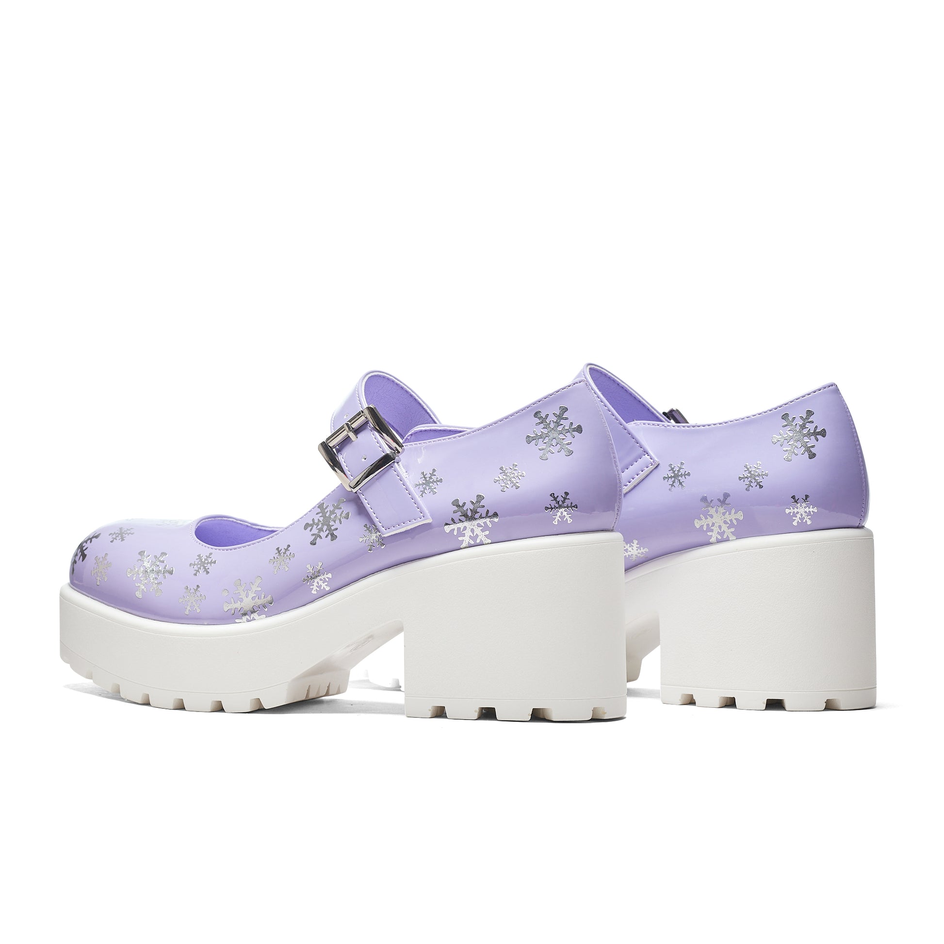 Tira Purple Mary Janes ' Frosty Kisses Edition' - Mary Janes - KOI Footwear - Purple - Back View