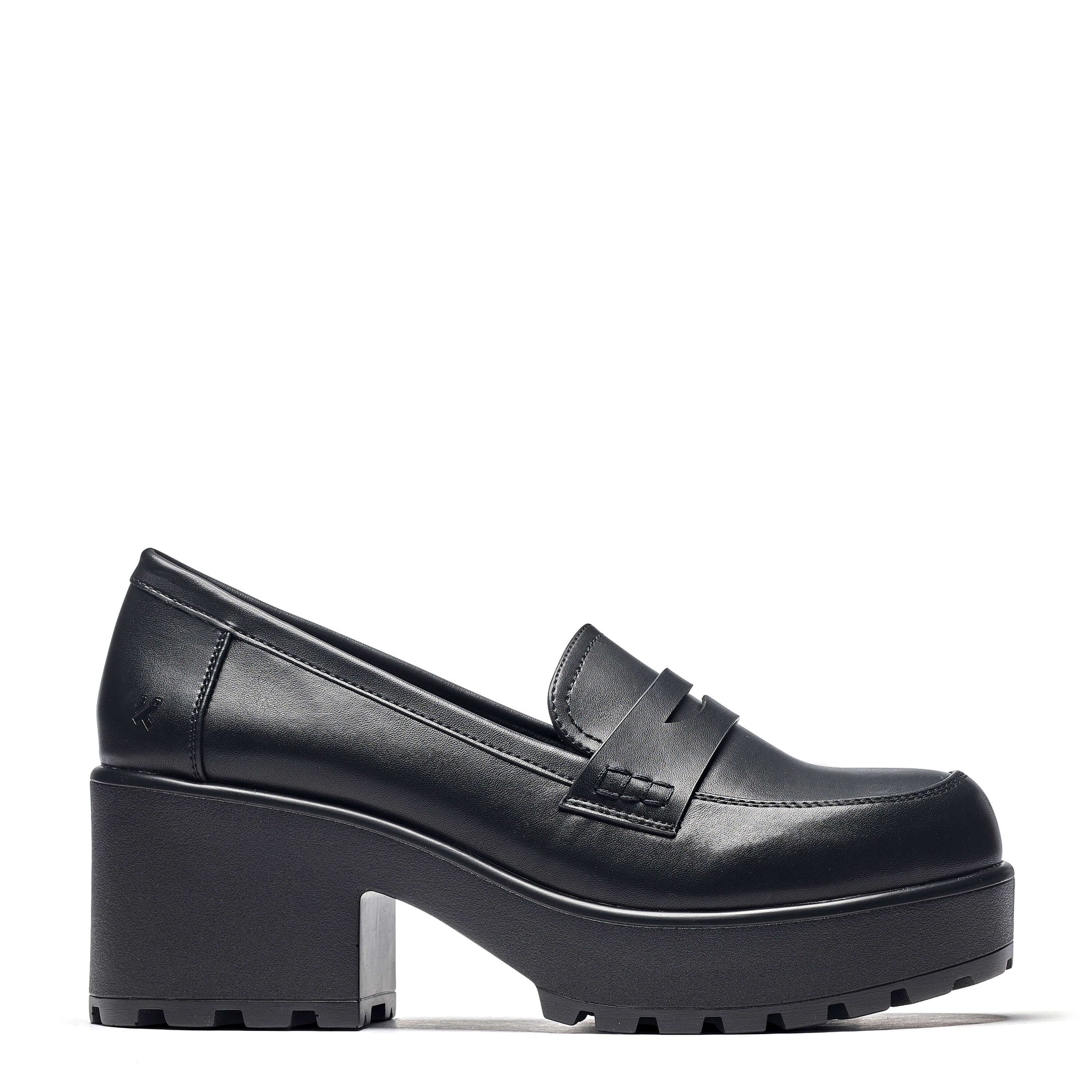 Vigo Classic Chunky Shoes - Shoes - KOI Footwear - Black - Side View