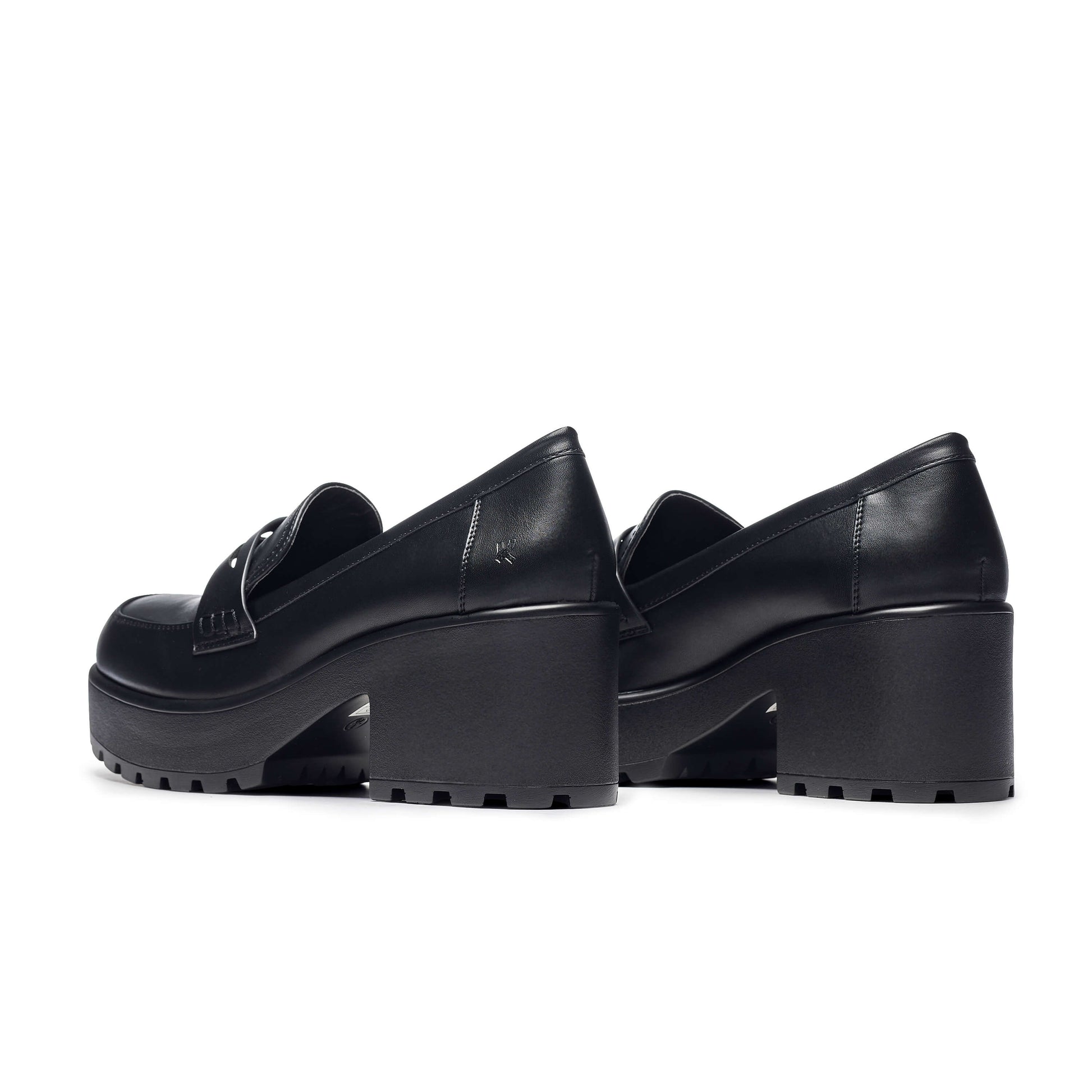 Vigo Classic Chunky Shoes - Shoes - KOI Footwear - Black - Back Detail