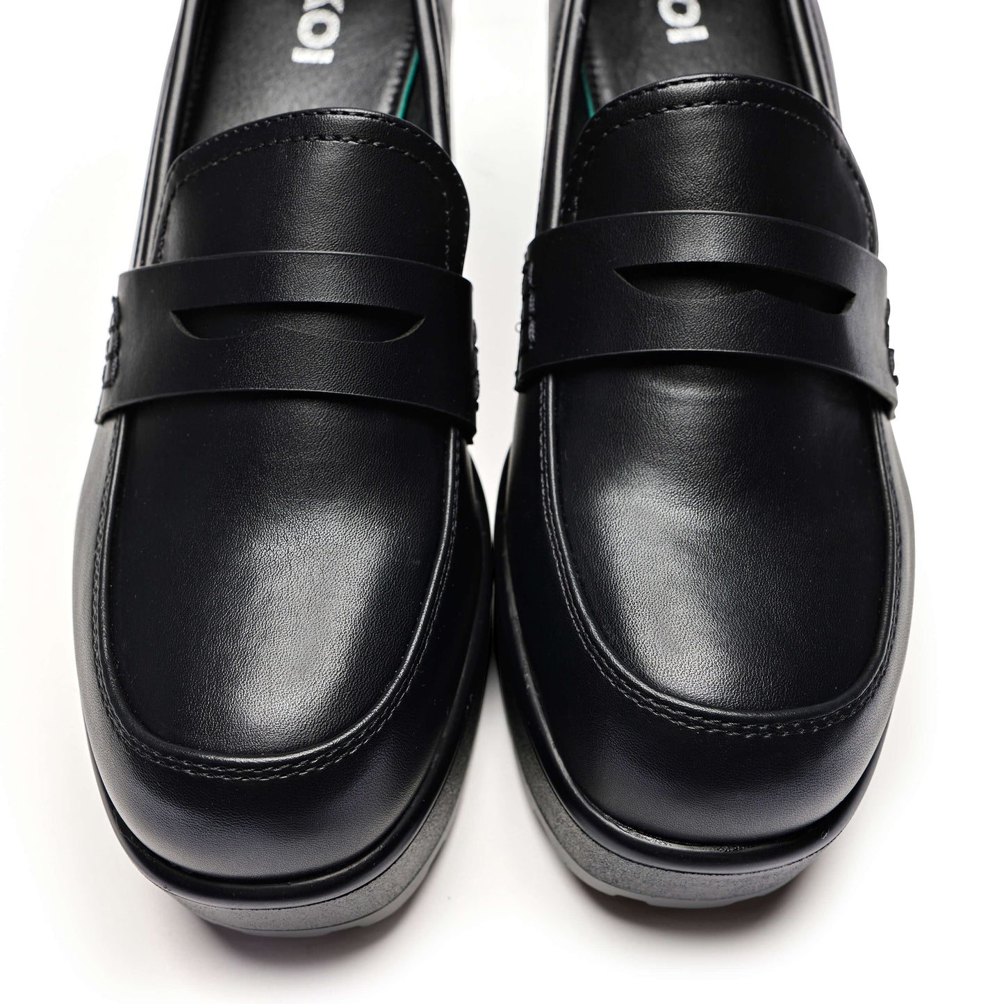 Vigo Classic Chunky Shoes - Shoes - KOI Footwear - Black - Front Detail