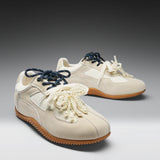 Wanderlust Flat Pearl Trainers - Ivory