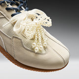 Wanderlust Flat Pearl Trainers - Ivory