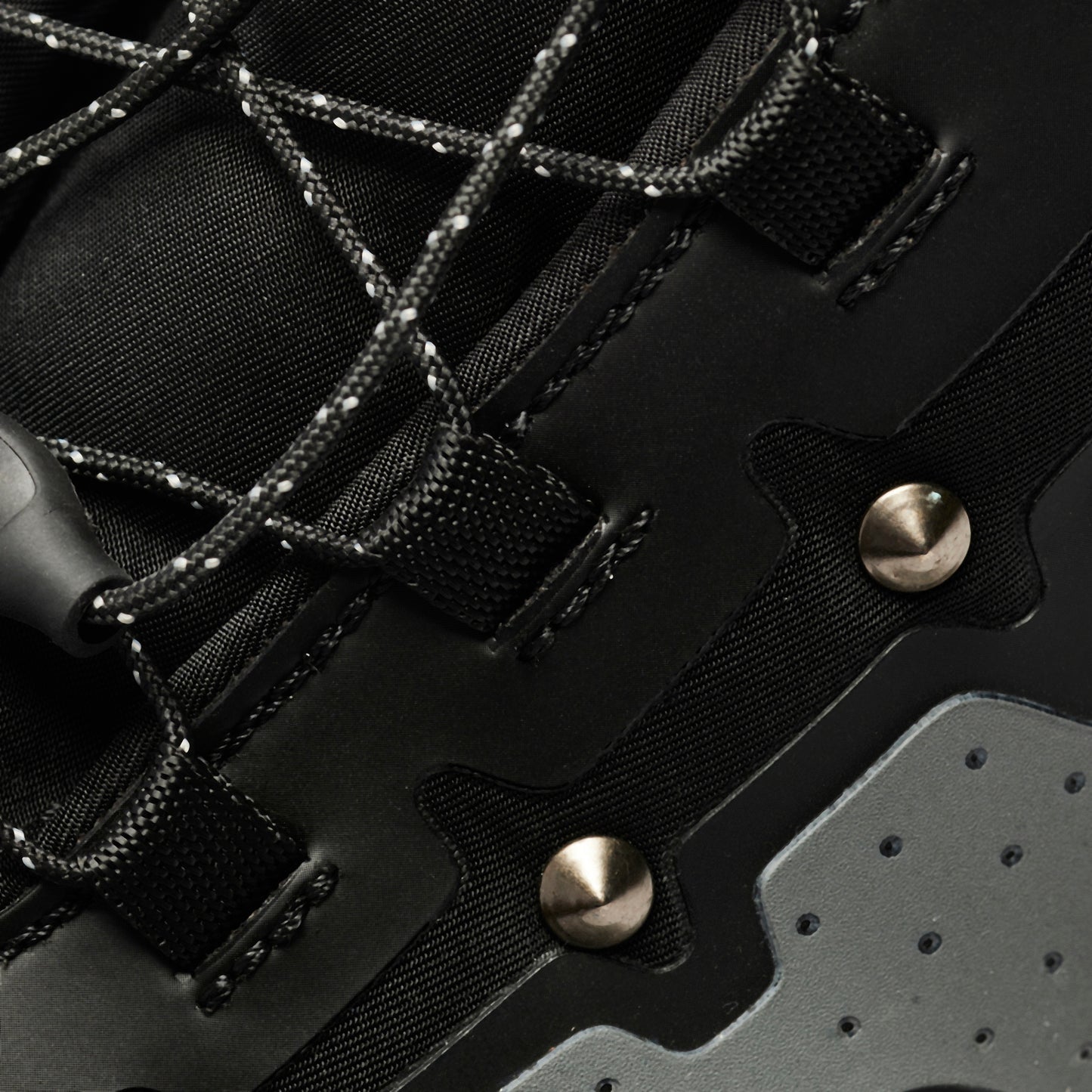 Wandering Spider Spiked Men's Hiking Shoes - Grey - Koi Footwear - Material Detail