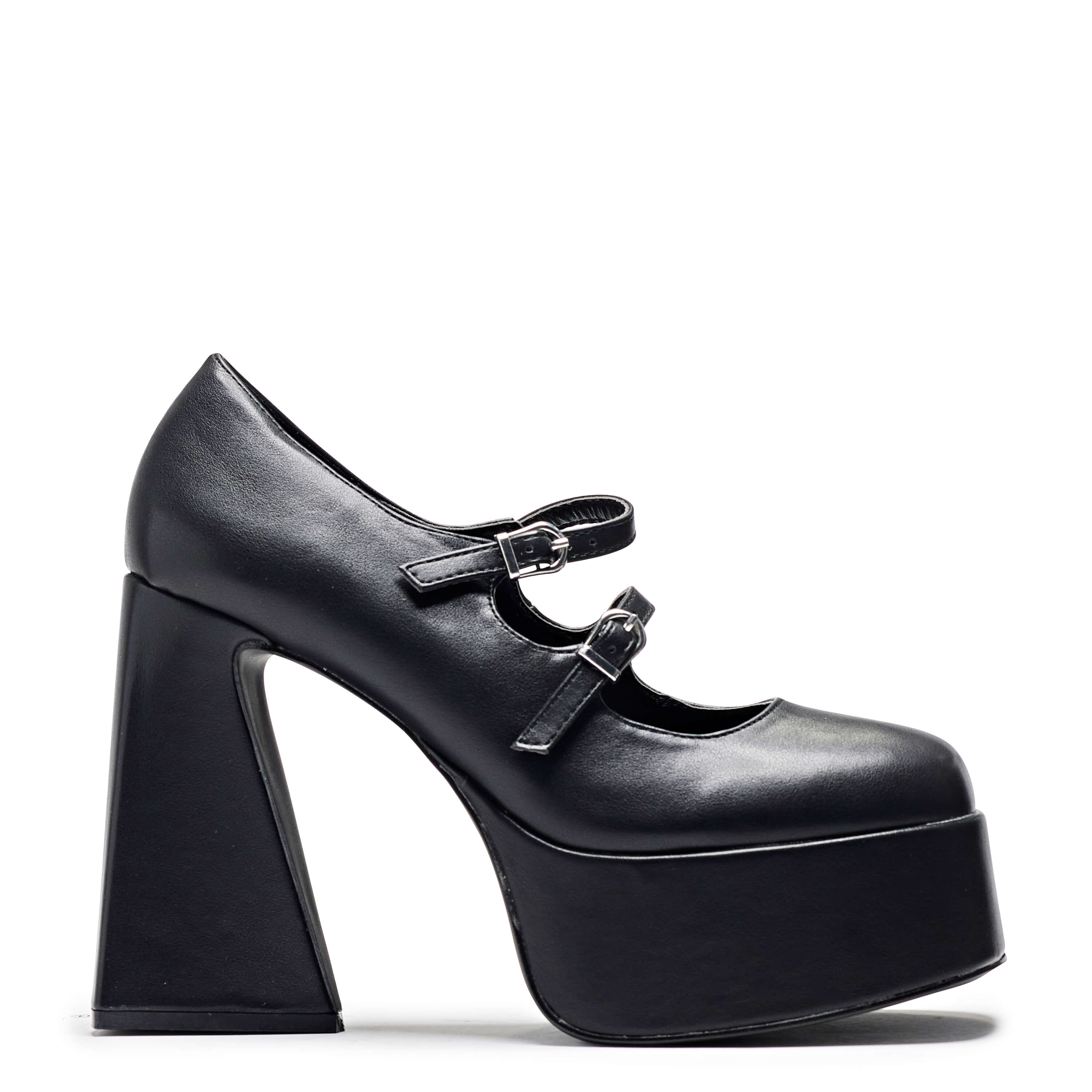 ASOS DESIGN Mandarin chunky lace up flat shoes in black | ASOS