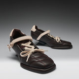 Adria Padded Kitten Heel Mary Janes-Brown